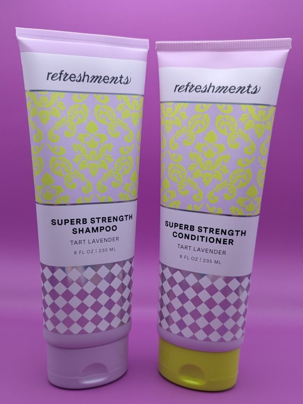 Ipsy Refreshments Tart Lavender Supreb Strength Shampoo & Conditioner New/Sealed